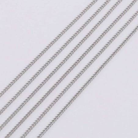 Catena grumetta piatta in ottone 0.7 x 1.3 mm 1 mt Gioie d'Oriente