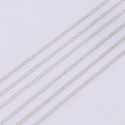 Catena grumetta piatta in ottone 0.7 x 1.3 mm 1 mt Gioie d'Oriente 2