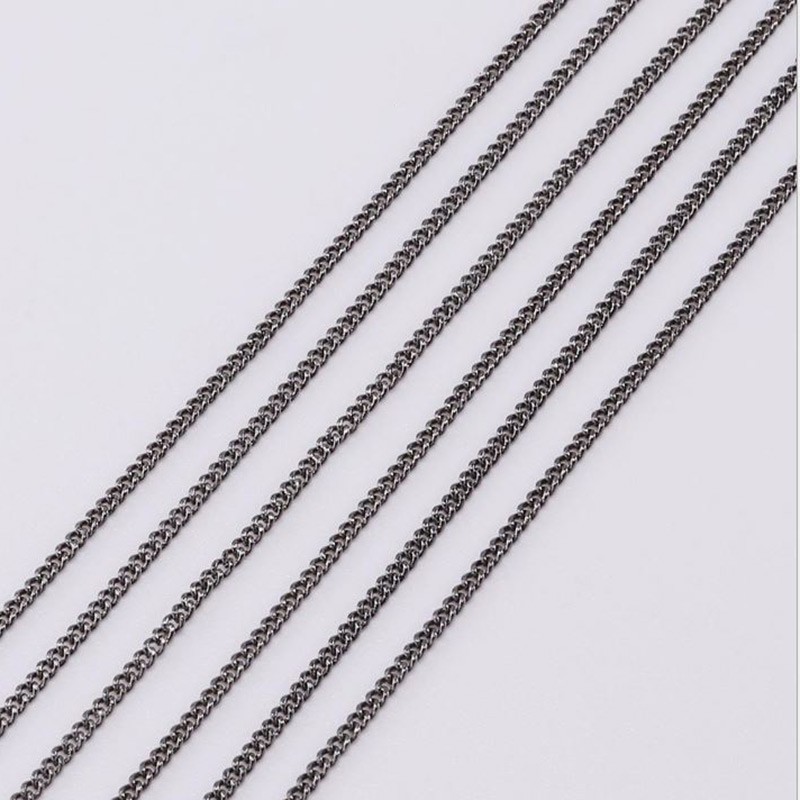 Catena grumetta piatta in ottone 0.7 x 1.3 mm 1 mt Gioie d'Oriente