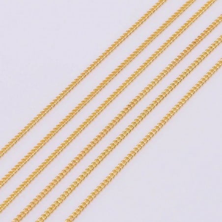 Catena grumetta piatta in ottone 0.7 x 1.3 mm 1 mt Gioie d'Oriente
