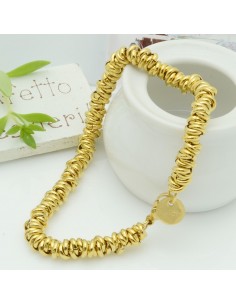 Kit per bracciale in acciaio color oro realizzato con catena Rolò 5mm da Gioie d'Oriente