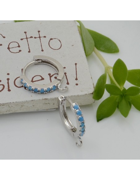 CERCHIETTI con strass base anelle orecchini cerchio tonde chiuse 14 mm  per le tue creazioni!!!