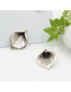 Ciondoli calla in ottone foro passante 14x18 mm 2pz Gioie d'Oriente