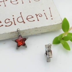 Ciondolo punto luce stella in acciaio rodio 8.5 mm 1pz colori vari Gioie d'Oriente 2