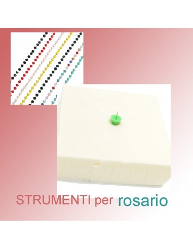 concatenata bracciale rosario in acciaio