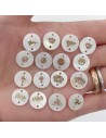 connettori in madreperla con foro sopra e sotto fantasia 12.50 mm per le tue creazioni!