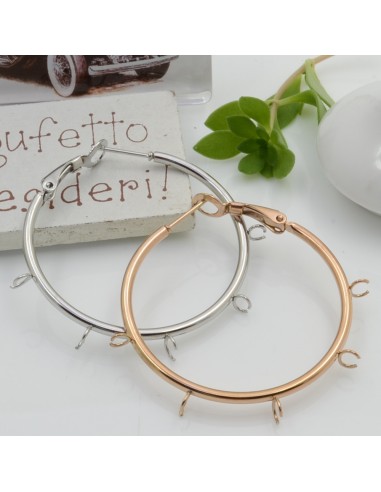 Cerchi chiusi con 5 anellini in acciaio inossidabile 40mm 1 paio | GDO
