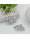 Ciondolo a forma occhio con strass zirconi 14 x 15 mm in rame per le tue creazioni!!!