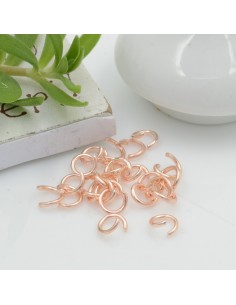 Anellini aperti in acciaio oro rosa chiaro di diverse misure | GDO