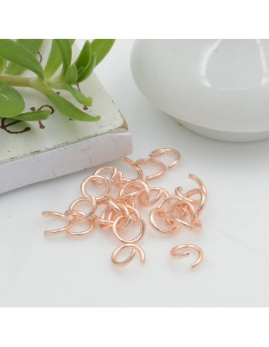 Anellini aperti in acciaio oro rosa chiaro di diverse misure | GDO