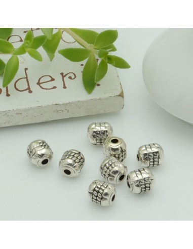 Distanziatori Perline con fantasia 5.5 x 5 mm 15 pz in metallo per bigiotteria per le tue creazioni!