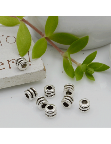 Distanziatori Perline con fantasia 3.5 x 4 mm 35 pz in metallo per bigiotteria per le tue creazioni!