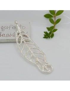 Ciondolo piuma vuota in zama 90 x 20 mm 1pz Gioie d'Oriente 2