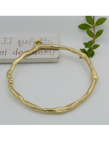Ciondolo tondo in zama oro 70 mm 1pz Gioie d'Oriente
