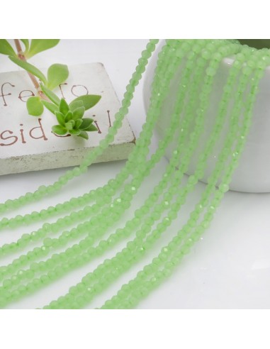 Filo di Zirconi sintetici Verde Giada sfaccettati piccolissimi 2-2.5mm | GDO