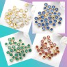 ciondolino punto luce in zirconi  1 pz varia colori e misure  PER BRACCIALE E COLLANA per fai da te 