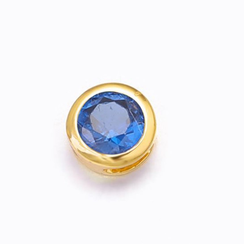 ciondolino punto luce in zirconi  1 pz varia colori e misure  PER BRACCIALE E COLLANA per fai da te 