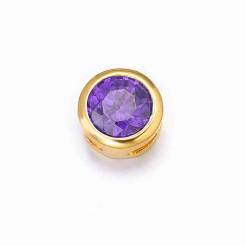 ciondolino punto luce in zirconi  1 pz varia colori e misure  PER BRACCIALE E COLLANA per fai da te 