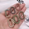 ciondoli forma rettangolo con zirconi 16 x 25 mm base oro varia colore per le tue creazione
