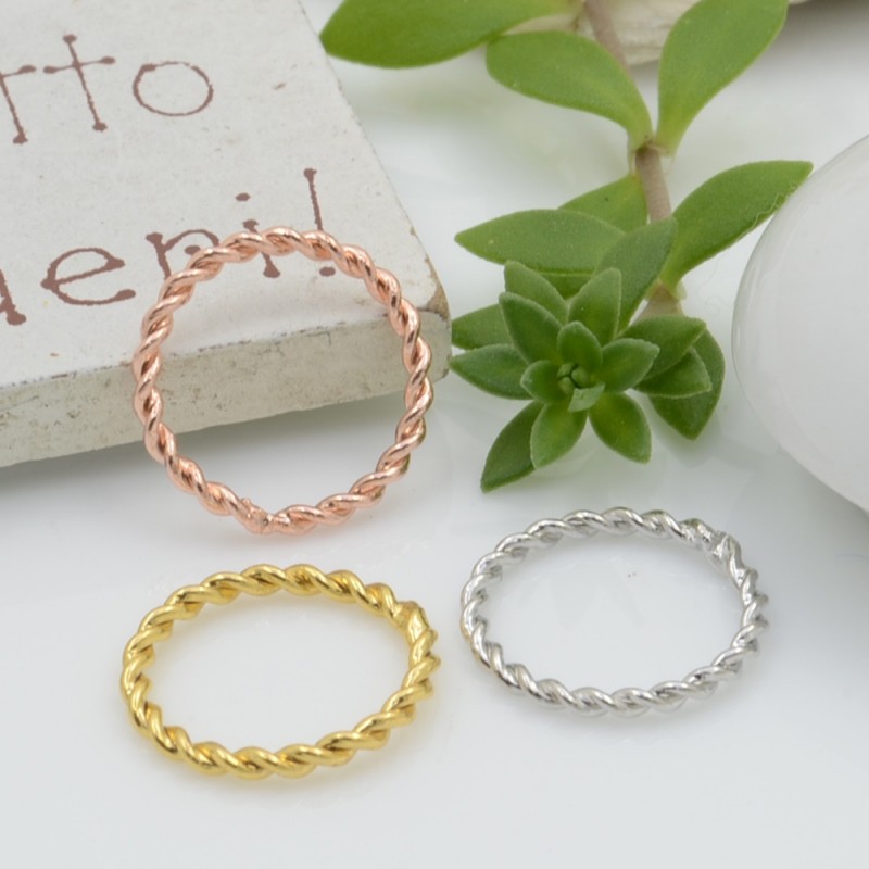 ciondolo cerchio vuoto rotonda 14.5 mm con fantasia filo 1.5mm 2 pz in ottone rodiato fai da te