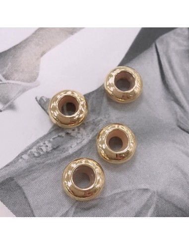 Chiusura a pallina in gomma siliconica nera, 8mm, foro 3.5mm, per creazioni fai da te, marchio Gioie d'Oriente