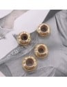 Chiusura a pallina in gomma siliconica nera, 8mm, foro 3.5mm, per creazioni fai da te, marchio Gioie d'Oriente