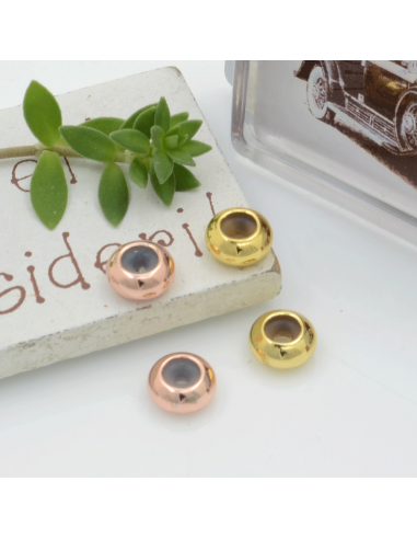 chiusura a pallina gomma siliconica 7 mm foro 2.5 mm per bracciale in ottone 2 pz per tuoi gioielli