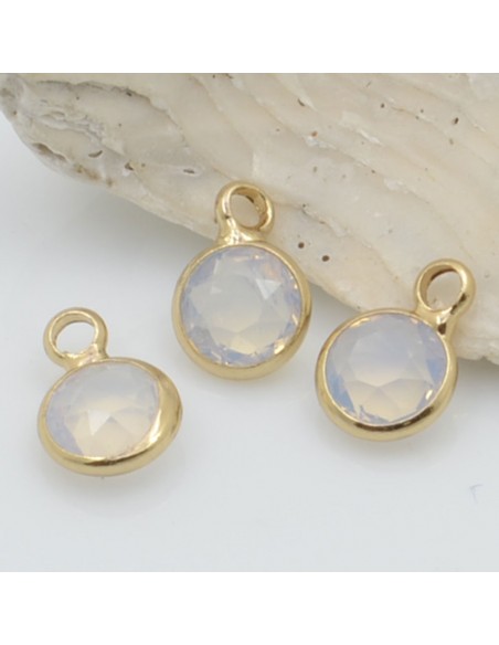 Mini Charms di Cristalli in Vari Colori con Base Oro 6mm 2pz | GDO
