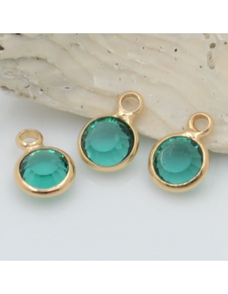 Mini Charms di Cristalli in Vari Colori con Base Oro 6mm 2pz | GDO