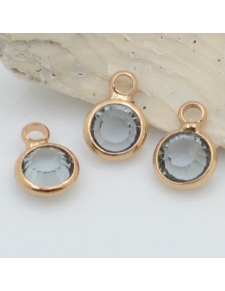 Mini Charms di Cristalli in Vari Colori con Base Oro 6mm 2pz | GDO