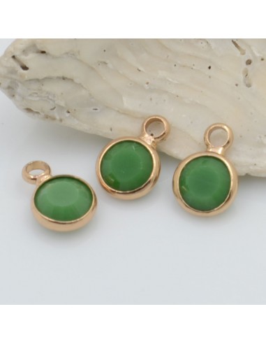 Mini Charms di Cristalli in Vari Colori con Base Oro 6mm 2pz | GDO