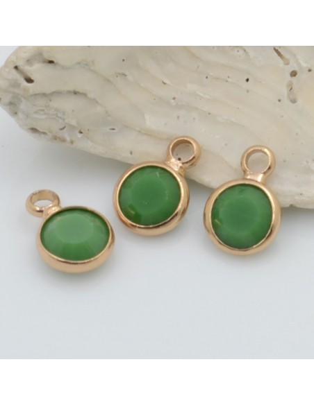 Mini Charms di Cristalli in Vari Colori con Base Oro 6mm 2pz | GDO