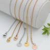 Collana base acciaio maglia ovale 0.4x1.7x2mm 40+5cm colori assortiti