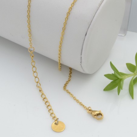 Base collana Sottile Semplice maglia ovale saldata in acciaio 45cm  | GDO