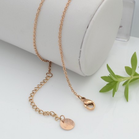 Base collana Sottile Semplice maglia ovale saldata in acciaio 45cm  | GDO