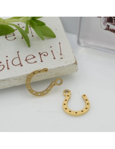 Ciondoli in acciaio inossidabile forma ferro di cavallo lucido 10 x 13 mm per fai da te le tue creazioni!!