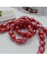 Perle cuore in ceramica colore rosso 12x13mm 1 filo 25pz GDO