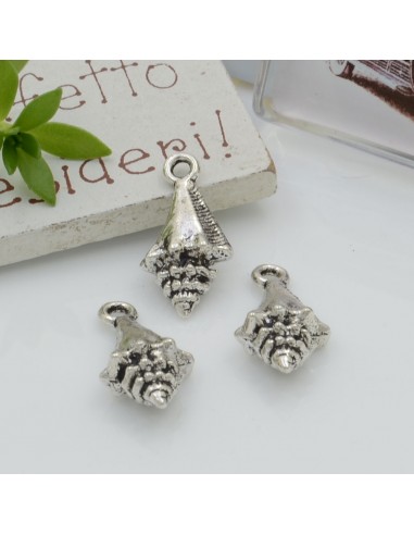 Ciondoli Charms pendente a forma di conchiglia 11 x 21 mm 4pz per le tue creazioni!!!