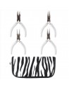 Set pinze bigiotteria acciaio, fantasia zebra, punte piatta curva tonda, marchio Gioie d'Oriente