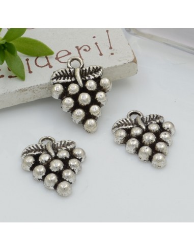 Ciondoli Charms pendente a forma di uva 14 x 20 mm 8 pz per le tue creazioni!!!