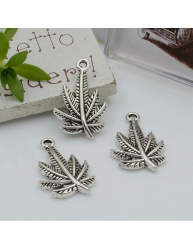 Ciondoli Charms pendente a forma di foglia 23 x 15 mm 5 pz per le tue creazioni!!!