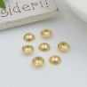 Coppette copri perla lisce in acciaio 4mm 5mm 10pz Gioie d'Oriente