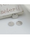 Ciondoli a forma di medaglia in acciaio inossidabile lisci 8 mm 8pz per le tue creazioni!!!