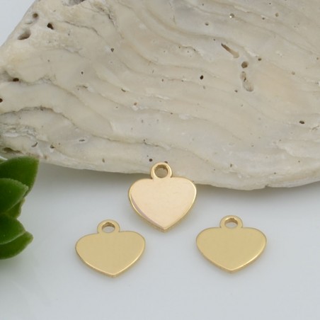 Ciondolo cuore in argento 925 rodiato 6 mm 1pz Gioie d'Oriente