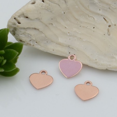 Ciondolo cuore in argento 925 rodiato 6 mm 1pz Gioie d'Oriente
