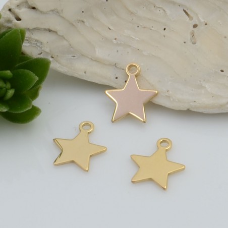 Ciondolo stellina in argento 925 rodiato 8 x 7 mm 1pz Gioie d'Oriente