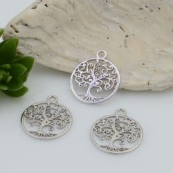Ciondolo albero della vita in Argento 925 rodiato 12 x 10 mm 1pz Gioie d'Oriente 2