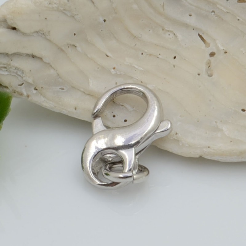 Moschettone chiusura a forma di infinito 12 x 9 mm in argento 925% per le tue creazioni!!!