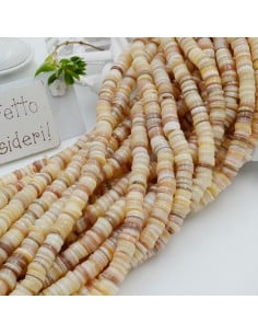 Filo dischi in conchiglia naturale 6 mm 40 cm Gioie d'Oriente