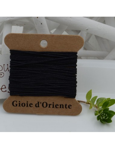 5MT CORDINO FILO COLORE NERO 2 PER BRACCIALE E COLLANA per fai da te